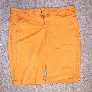 Orange Midi Shorts